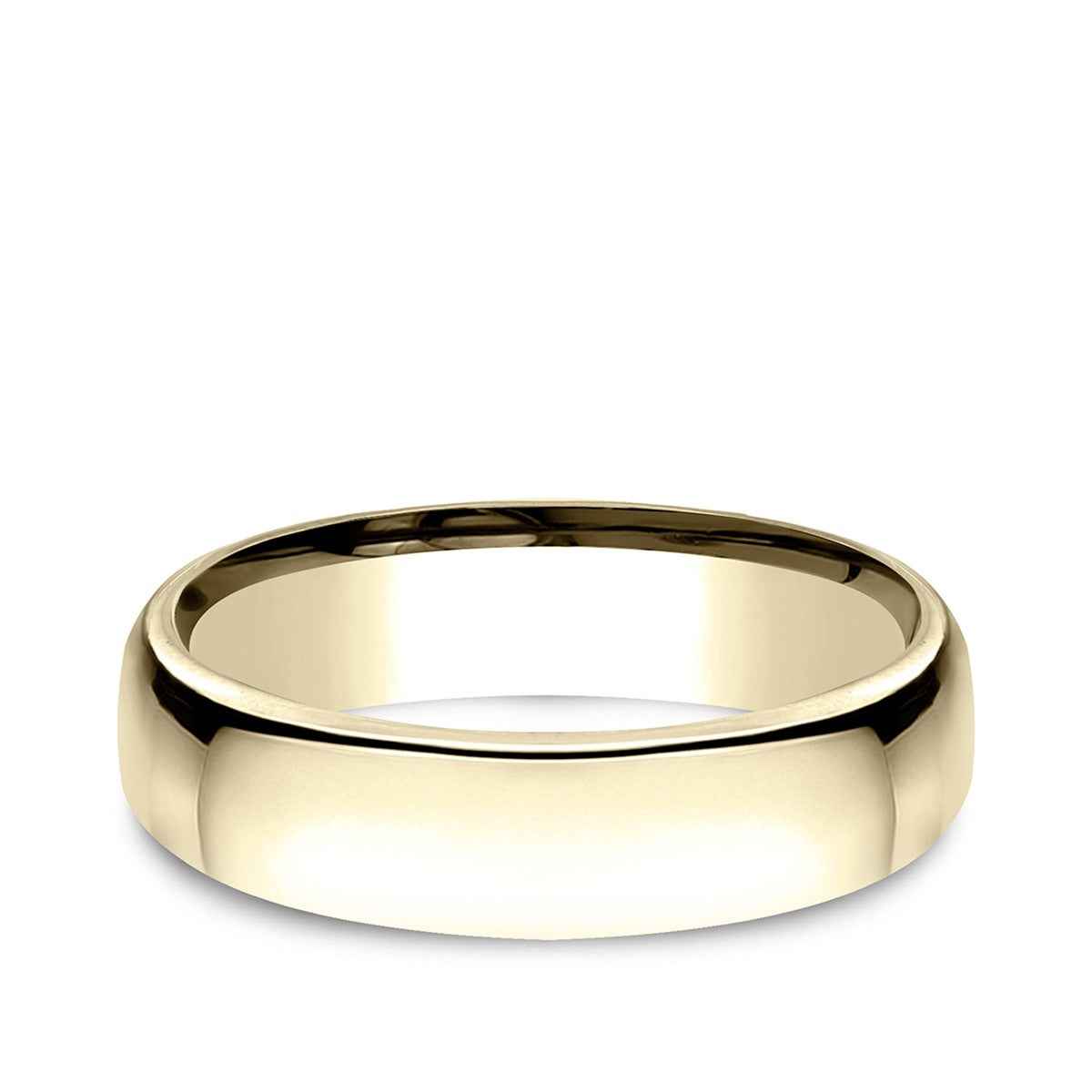 Benchmark Men's 5.5mm Euro Comfort Fit Polished Wedding Ring in 14K Yellow Gold