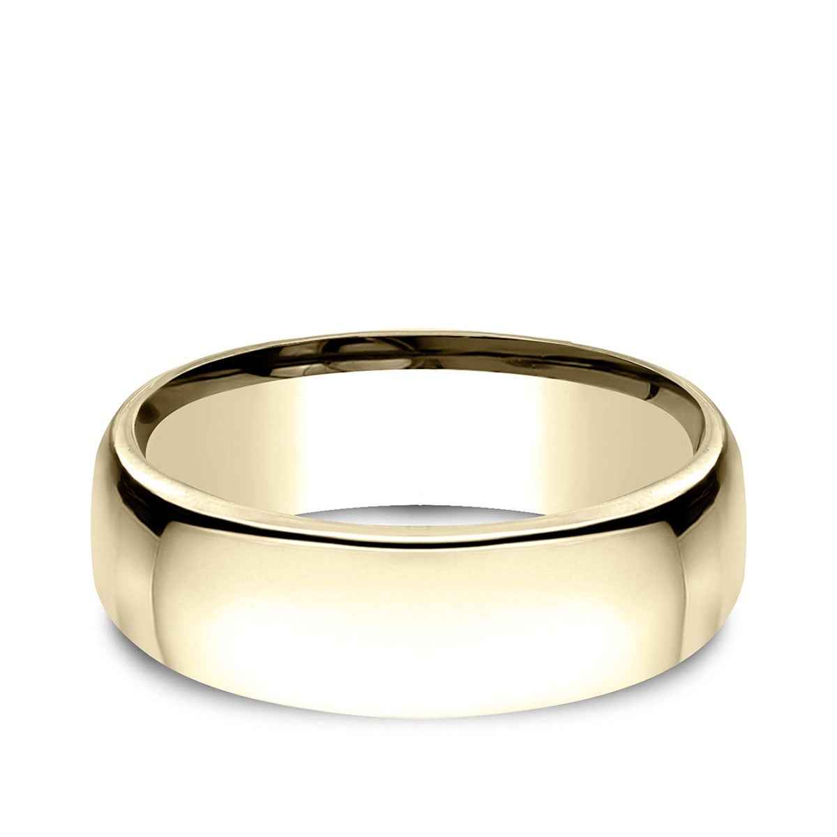 Benchmark Men's 7.5mm Euro Comfort Fit Polished Wedding Ring in 14K Yellow Gold