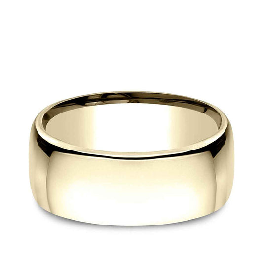 Benchmark Men's 9mm Euro Comfort Fit Polished Wedding Ring in 14K Yellow Gold