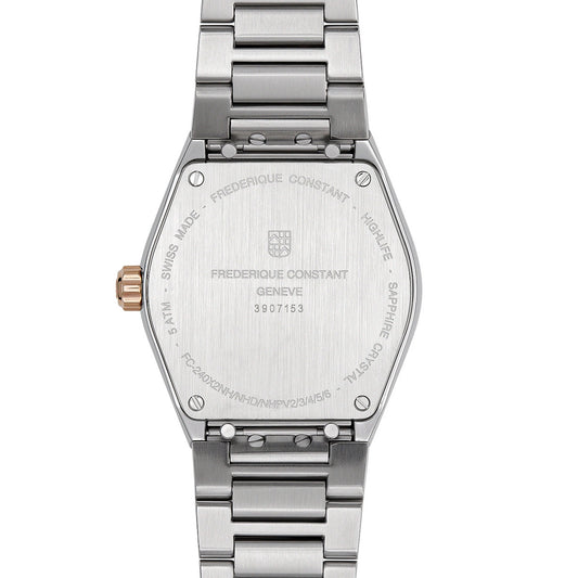 Frederique Constant Ladies' Quartz Two-Tone Stainless Steel Watch with White Dial front view
