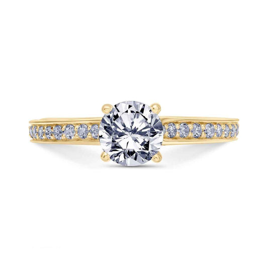 Scott Kay Namaste 1/3 ct. tw. Diamond Semi-Mount Engagement Ring in 14K Yellow Gold front view