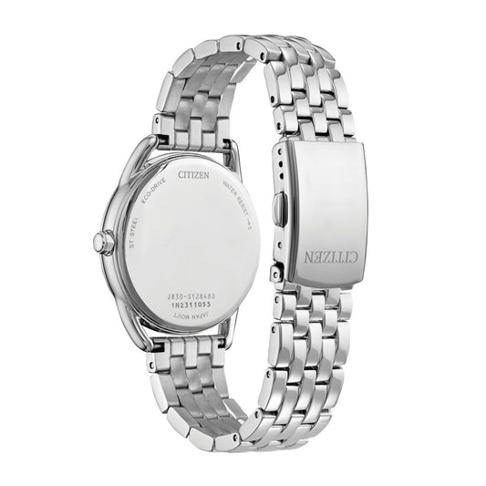 Citizen Ladies' Dress Classics Stainless Steel Watch with Blue Dial front view