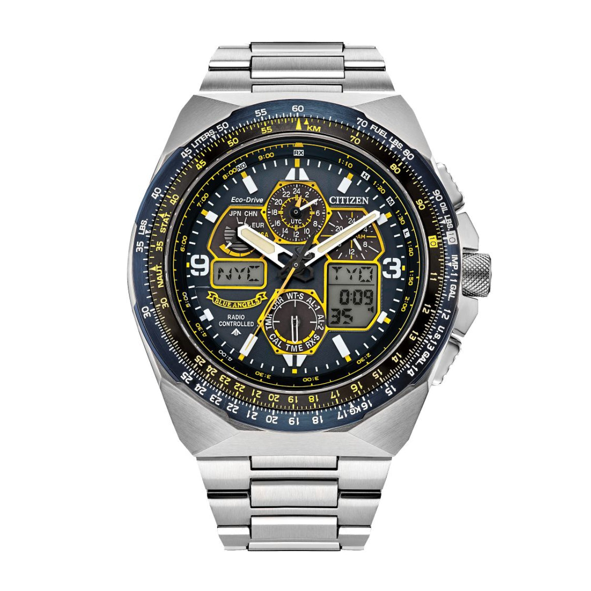 Citizen Men's Blue Angels Promaster Air Skyhawk A-T Stainless Steel Watch with Blue Dial