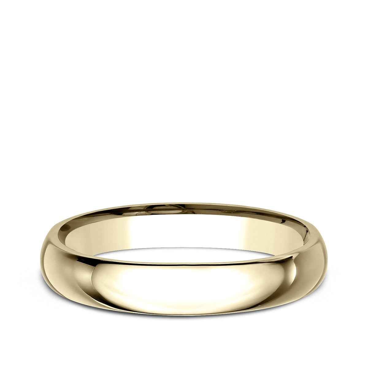 Benchmark Men's 3mm Dome Comfort Fit Polished Wedding Ring in 10K Yellow Gold