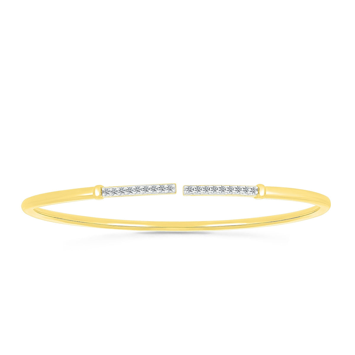 1/4 ct. tw. Diamond Open Cuff Bracelet in 10K Yellow Gold