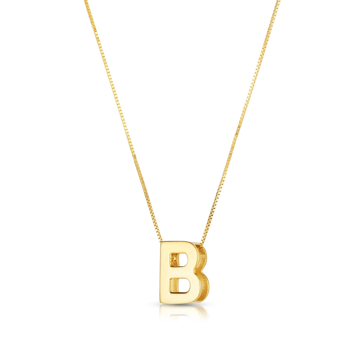 Initial B Pendant in 14K Yellow Gold