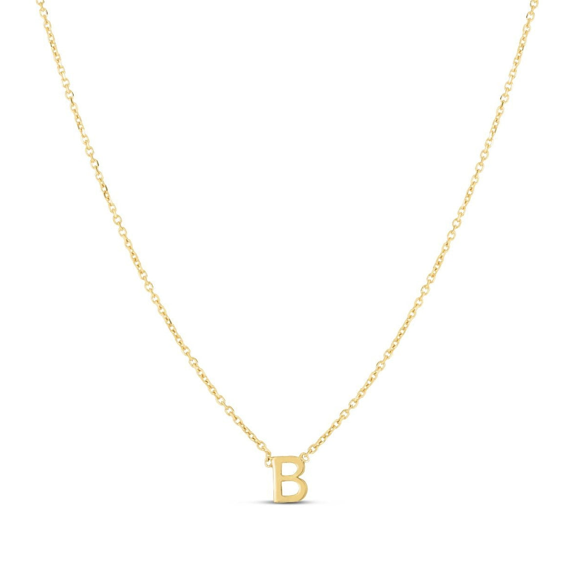 Initial B Necklace in 14K Yellow Gold