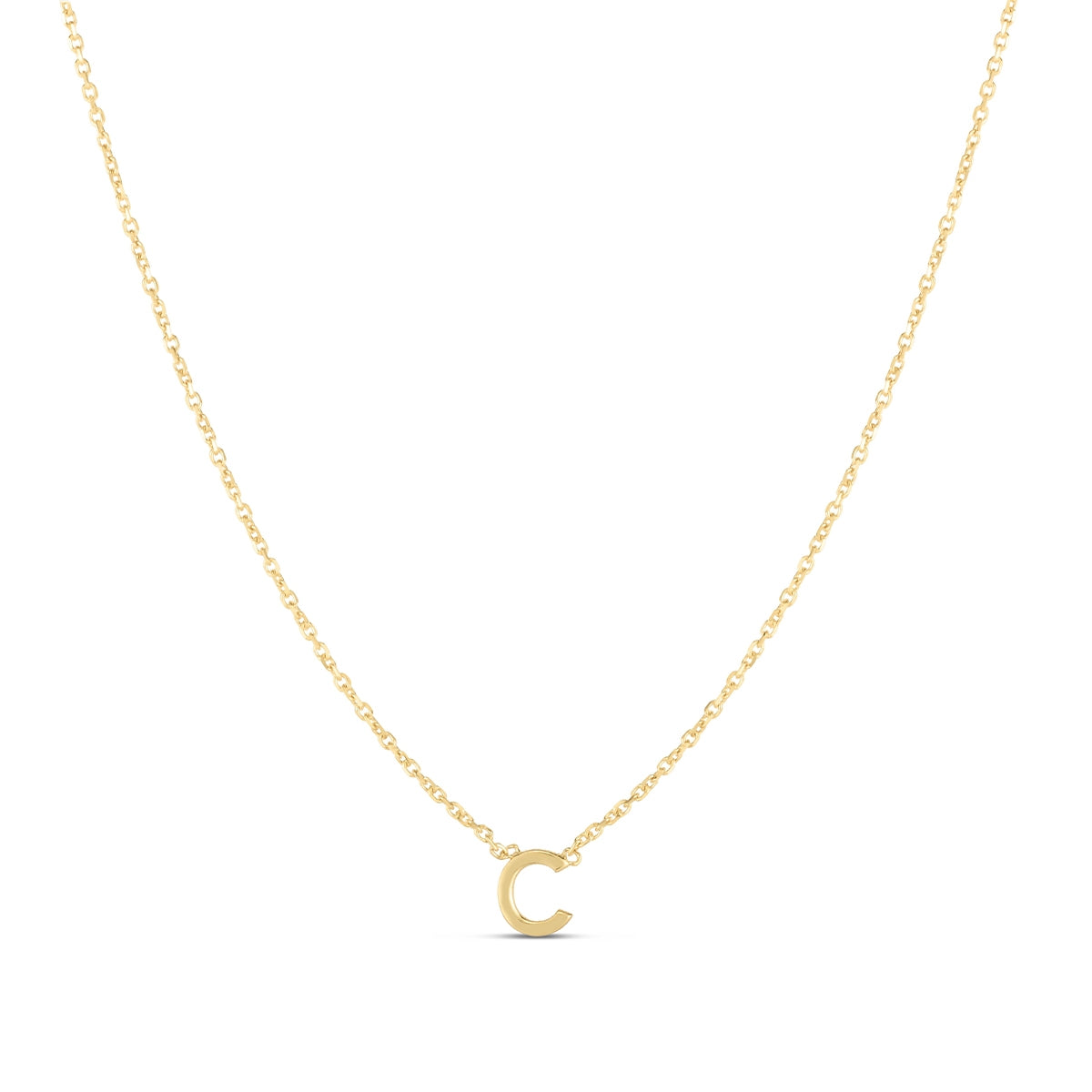 Initial C Necklace in 14K Yellow Gold