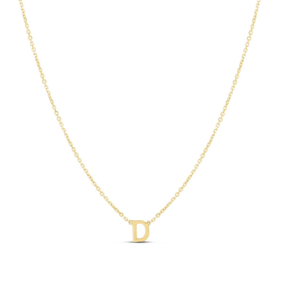 Initial D Necklace in 14K Yellow Gold