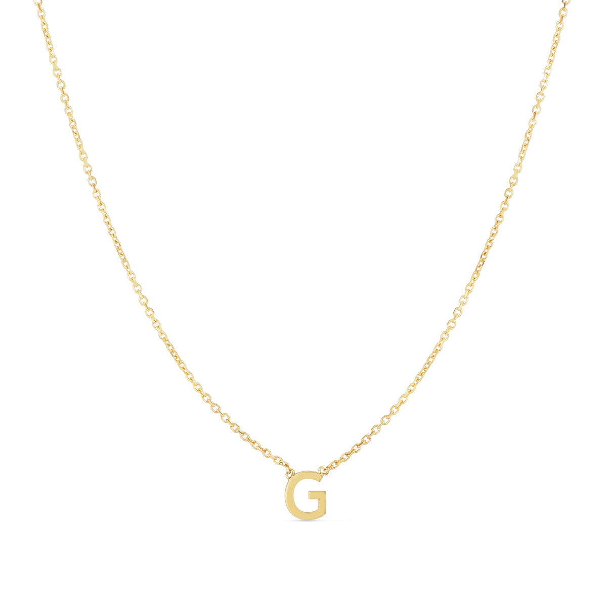 Initial G Necklace in 14K Yellow Gold