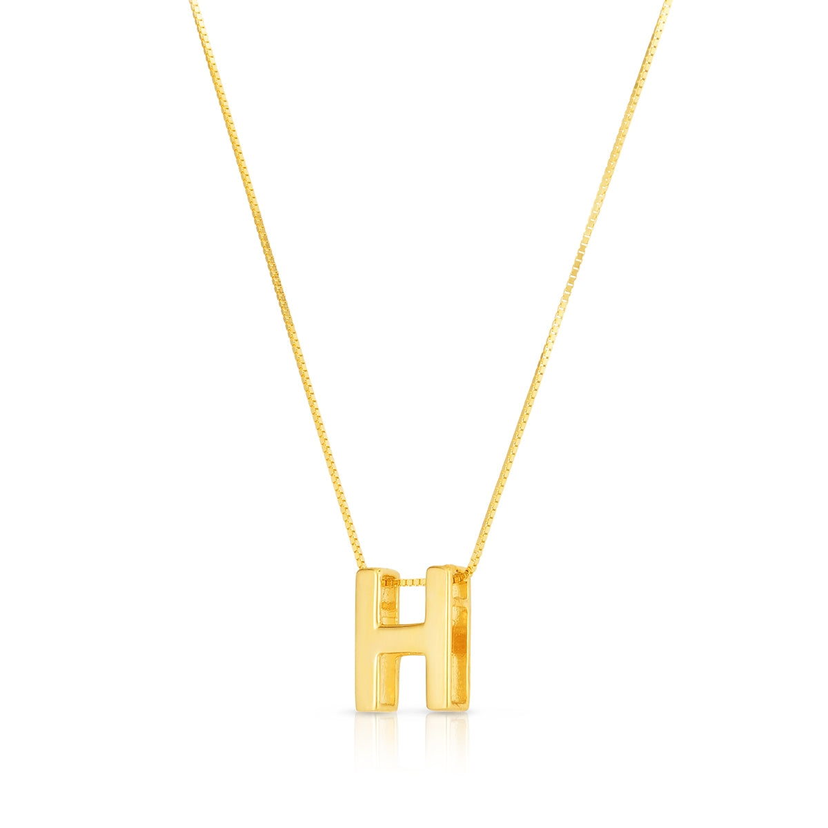 Initial H Pendant in 14K Yellow Gold