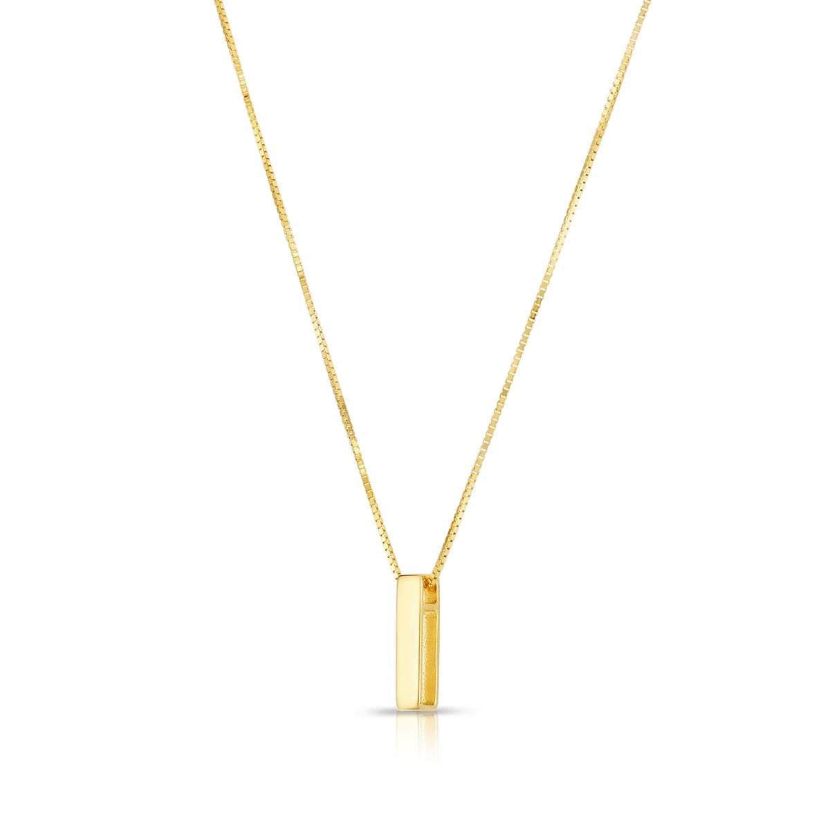 Initial I Pendant in 14K Yellow Gold