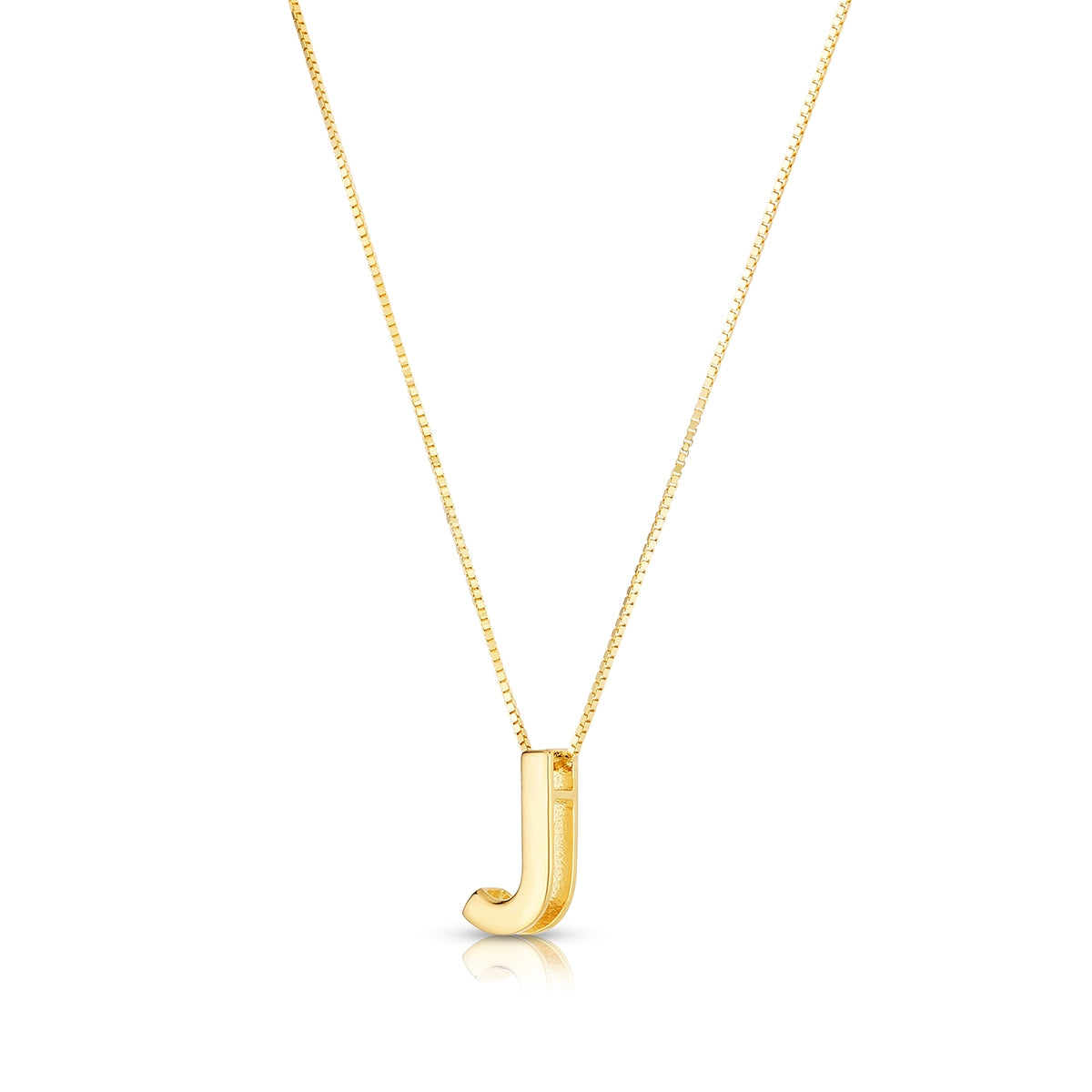 Initial J Pendant in 14K Yellow Gold