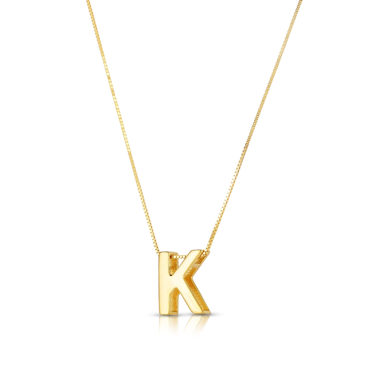 Initial K Pendant in 14K Yellow Gold