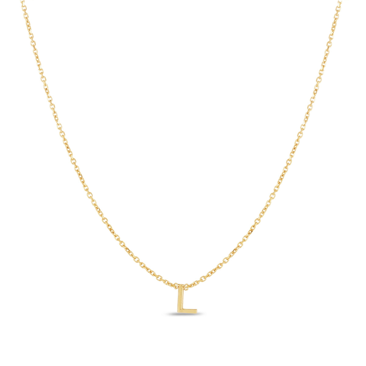 Initial L Necklace in 14K Yellow Gold