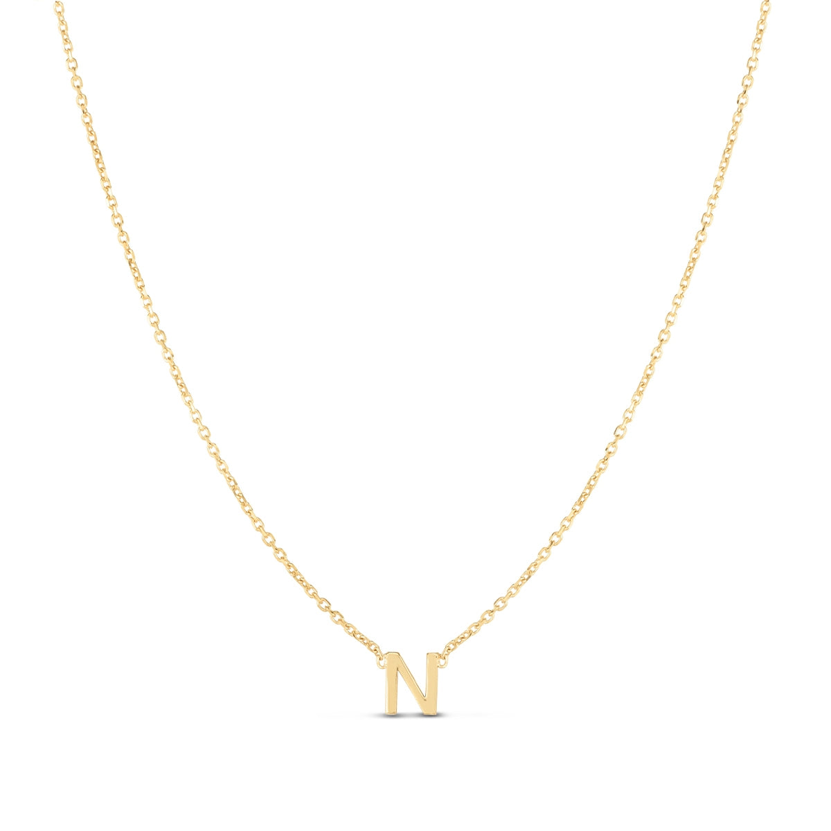 Initial N Necklace in 14K Yellow Gold