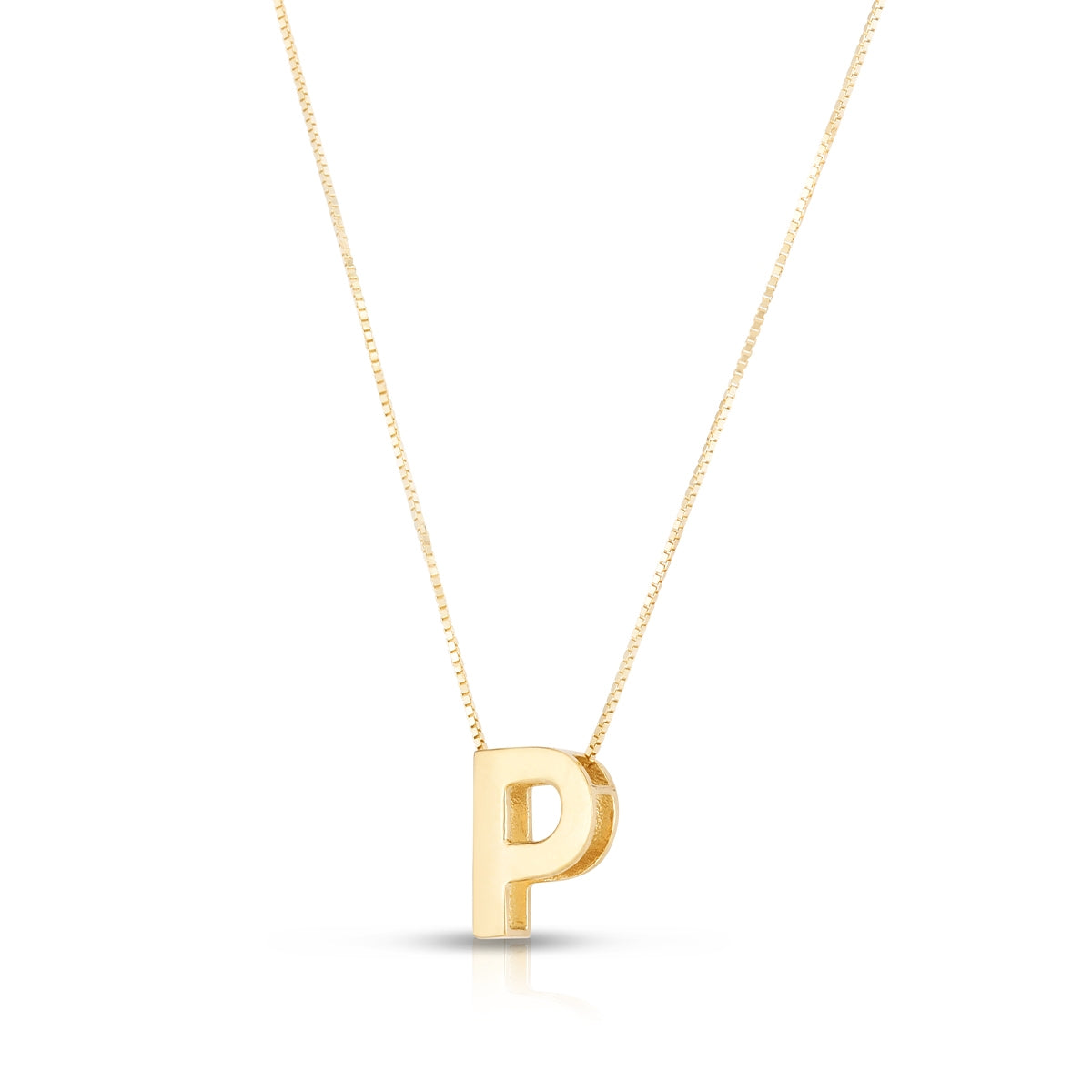 Initial P Pendant in 14K Yellow Gold