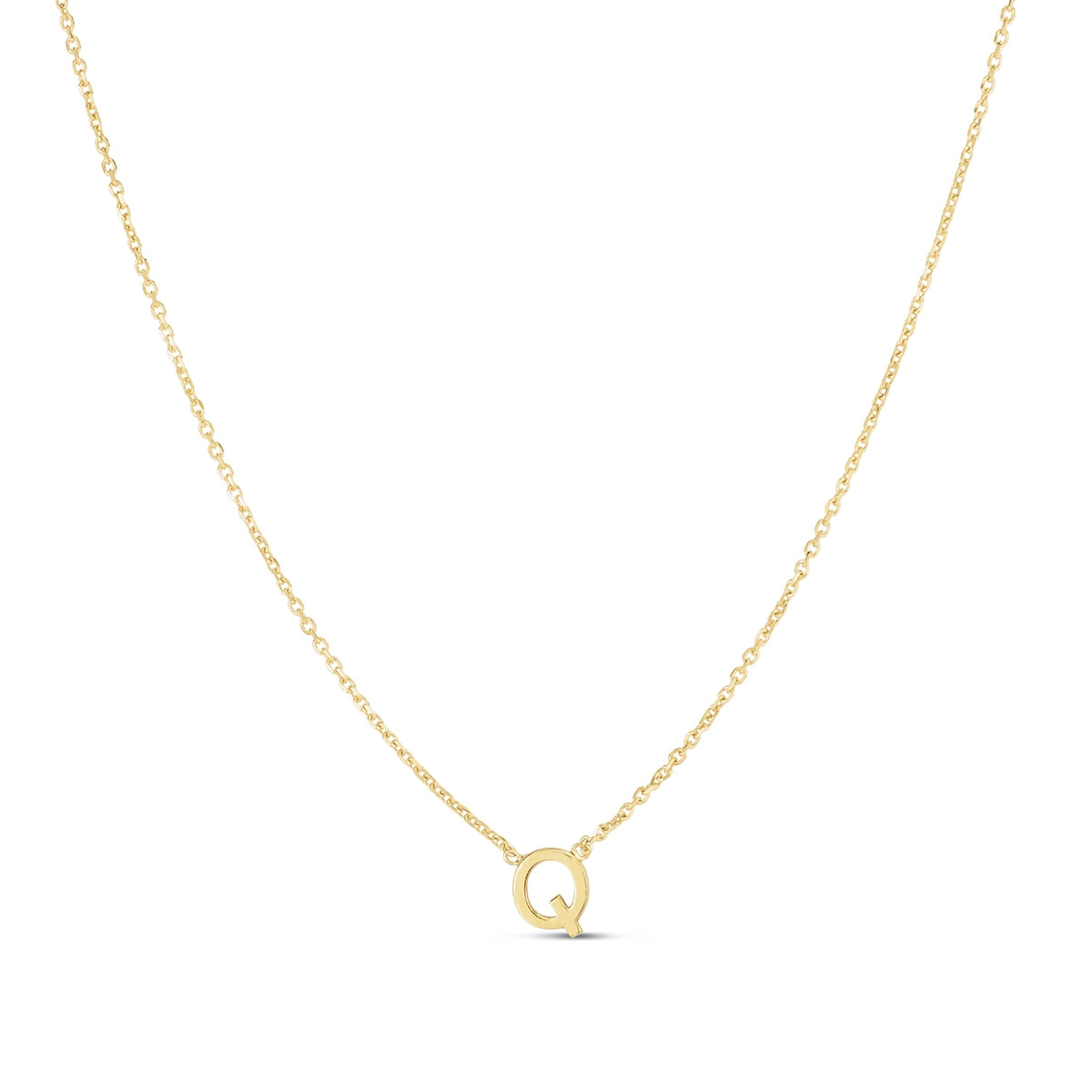Initial Q Necklace in 14K Yellow Gold