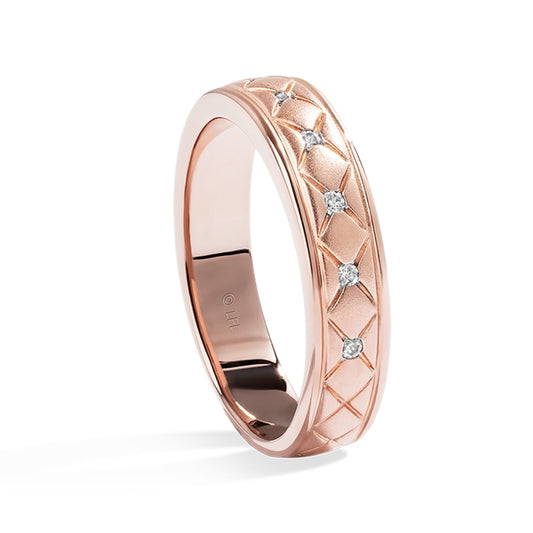 Star Wars Princess Leia I Love You 1/10 ct. tw. Diamond Ring in 14K Pink Gold front view