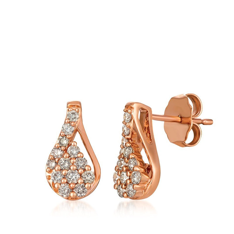 Le Vian 3/8 ct. tw. Nude Diamond Cluster Teardrop Earrings in 14K Strawberry Gold