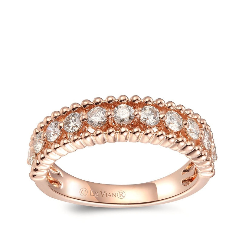 Le Vian 5/8 ct. tw. 11-Stone Nude Diamond Milgrain Ring in 14K Strawberry Gold