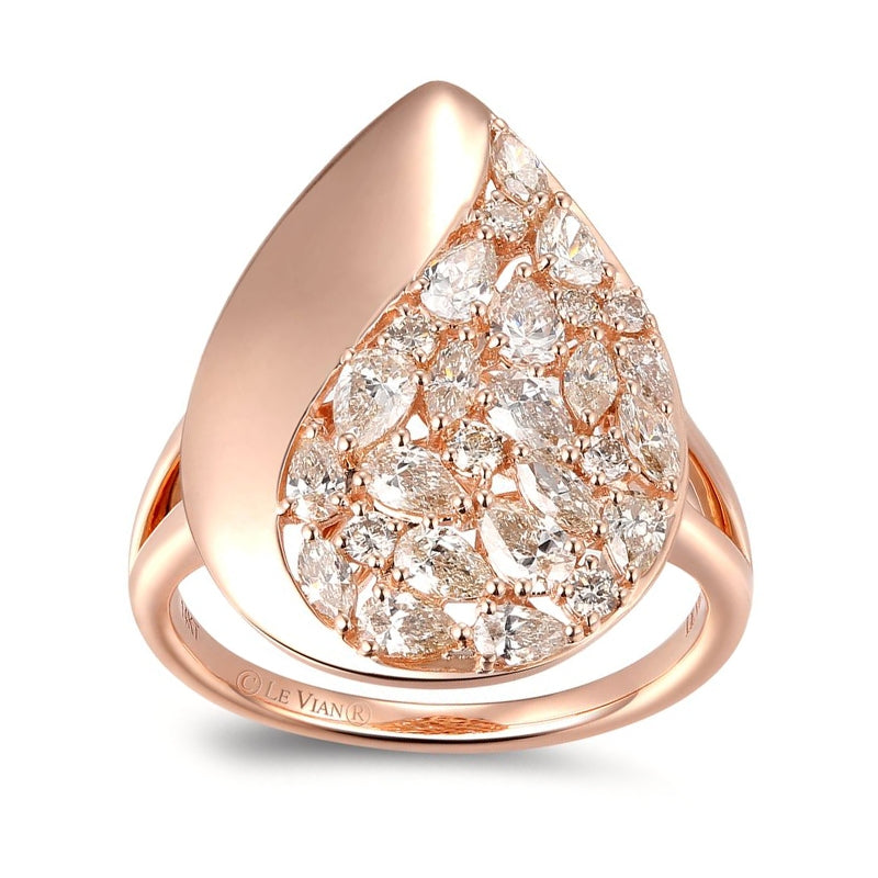Le Vian 1-1/4 ct. tw. Multi-Shape Nude Diamond Teardrop Ring in 14K Strawberry Gold