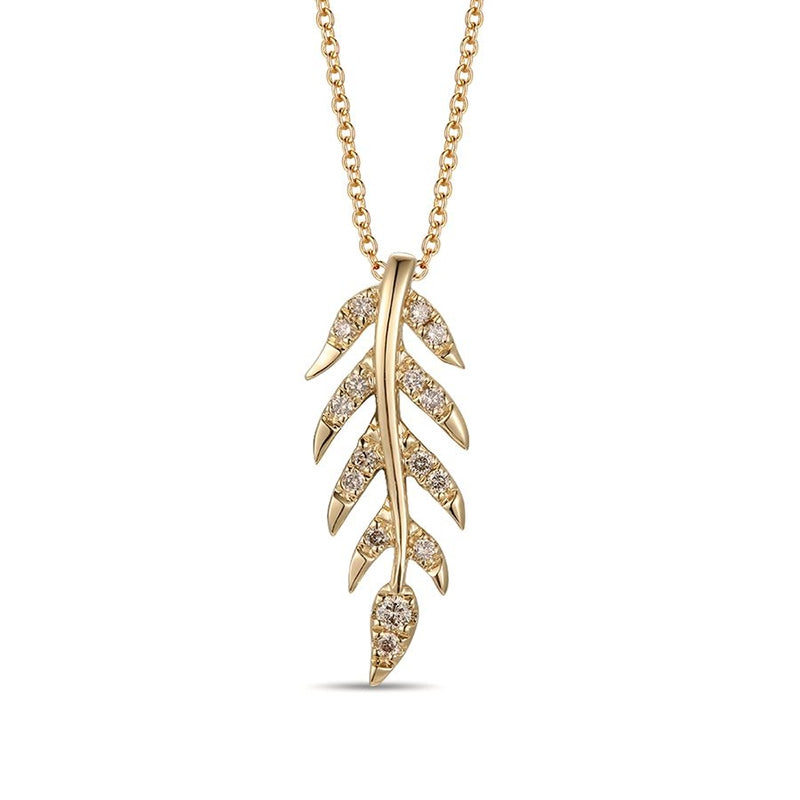 Le Vian 1/8 ct. tw. Nude Diamond Leaf Pendant in 14K Honey Gold