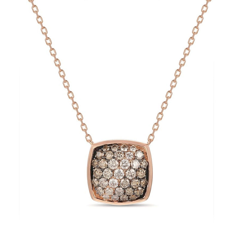 Le Vian 1 ct. tw. Chocolate Ombre & Vanilla Diamond Necklace in 14K Strawberry Gold