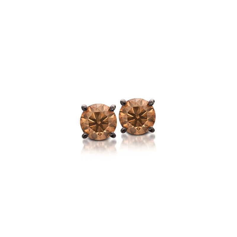 Le Vian Red Carpet 1/2 ct. tw. Chocolate Diamond Solitaire Earrings in 14K Strawberry Gold