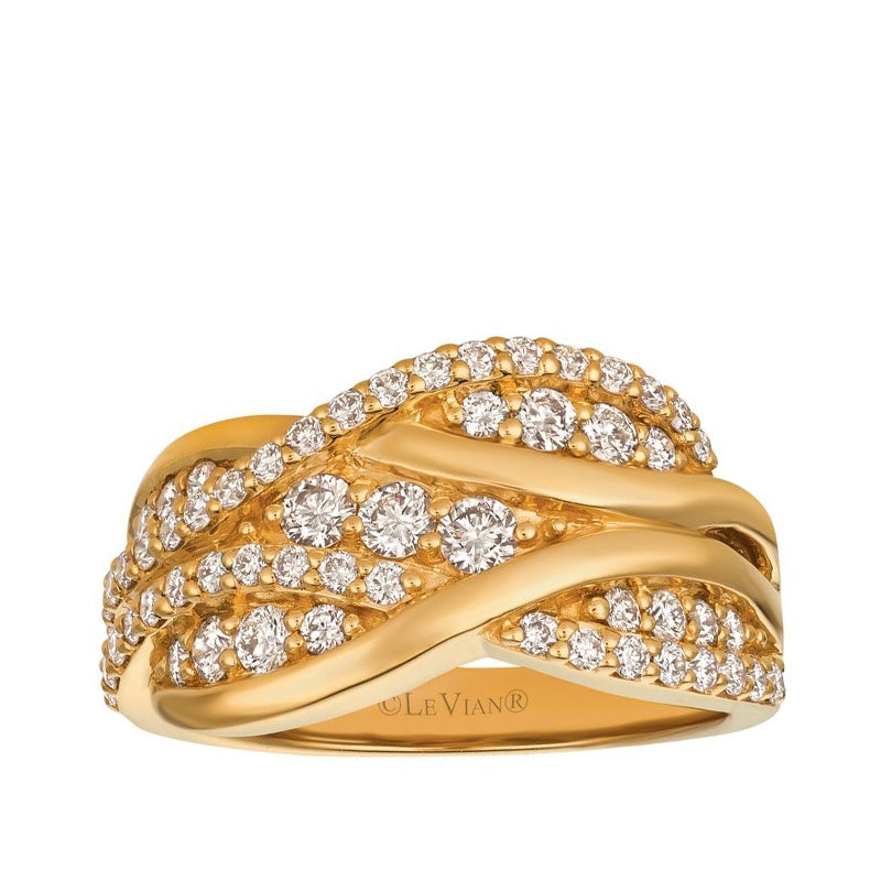Le Vian 1 ct. tw. Vanilla Diamond Crossover Ring in 14K Honey Gold