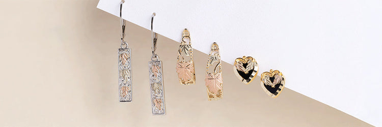 Earrings Black Hills Gold collection at Riddle's Jewelry