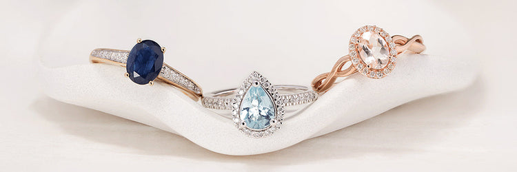 Gemstone Engagement collection at Riddle's Jewelry