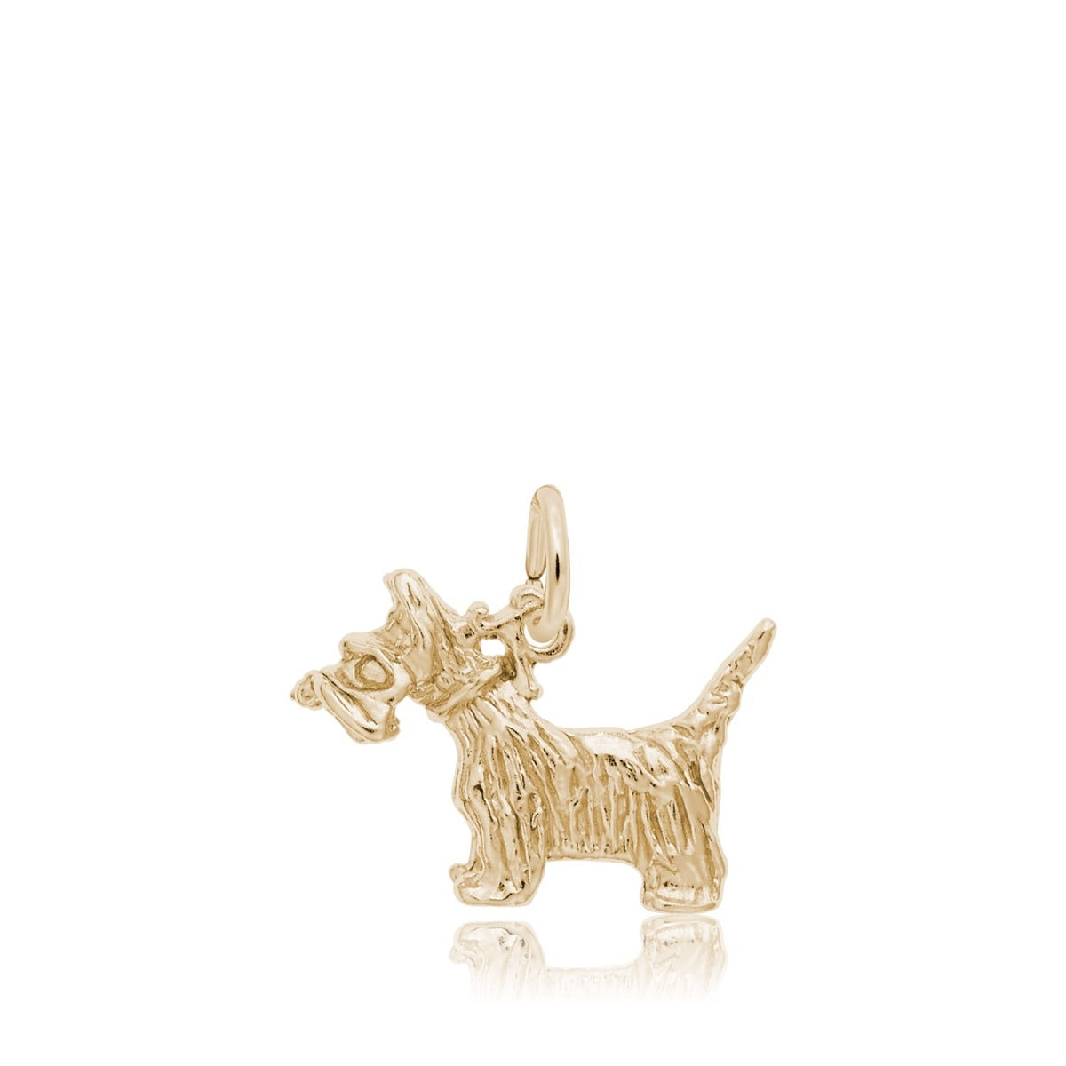 Scottie Dog Charm in 14K Yellow Gold