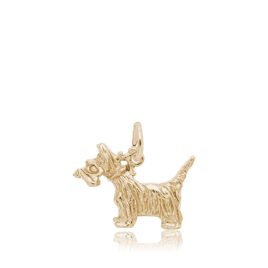 Scottie Dog Charm in 14K Yellow Gold