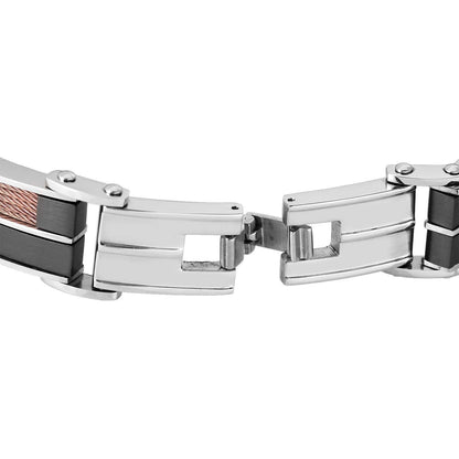 Men's Fashion Bracelet in Stainless Steel front view