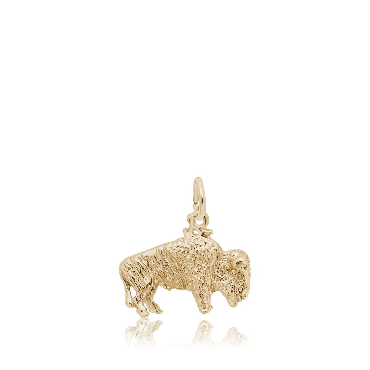 Buffalo Charm in 14K Yellow Gold