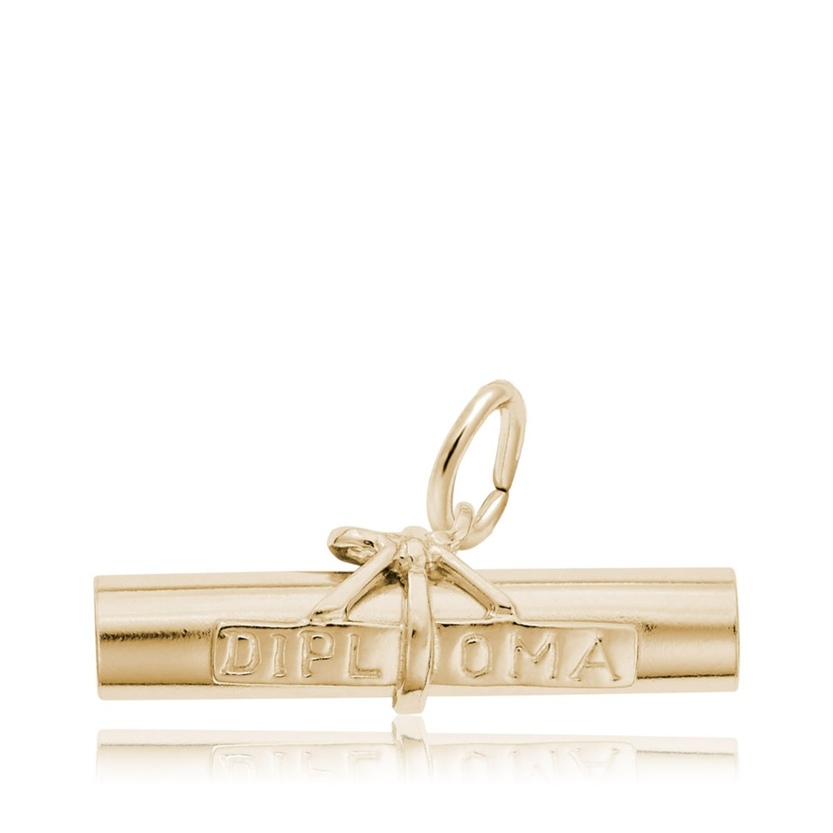 Rolled Diploma Charm in 14K Yellow Gold