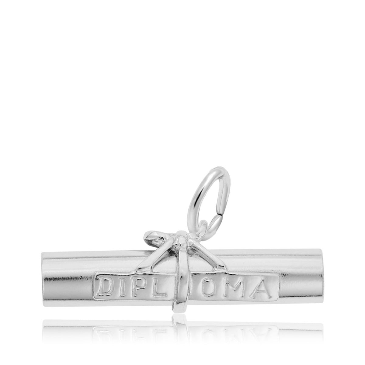 Rolled Diploma Charm in Sterling Silver