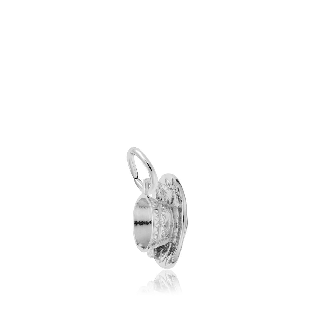 Cup & Saucer Charm in Sterling Silver