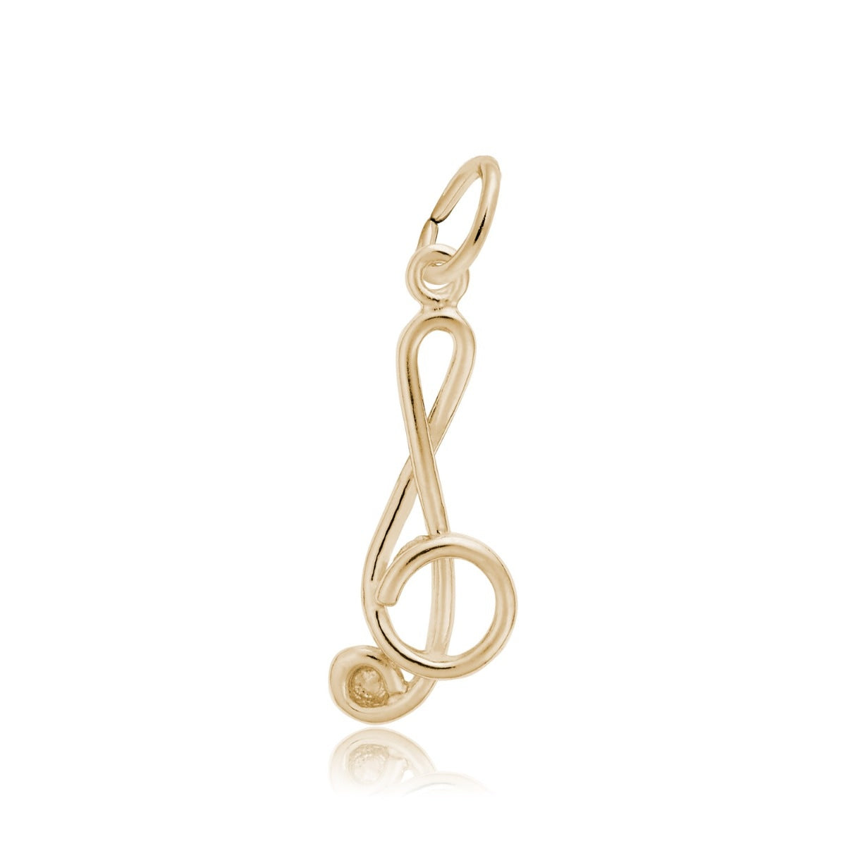 Treble Clef Charm in 14K Yellow Gold