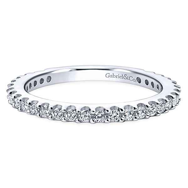 Gabriel & Co. .41 ct. tw. Round Diamond Wedding Band in 14K White Gold
