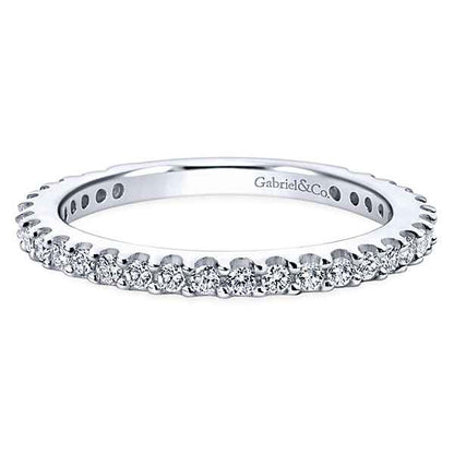 Gabriel & Co. .41 ct. tw. Round Diamond Wedding Band in 14K White Gold