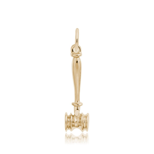 Gavel Charm in 14K Yellow Gold