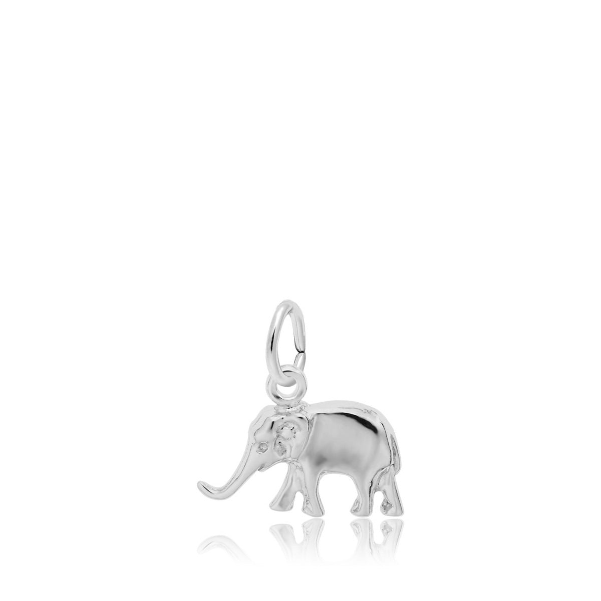 Elephant Charm in Sterling Silver