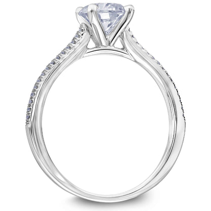 Scott Kay Luminaire 1/10 ct. tw. Diamond Semi-Mount Engagement Ring in 14K White Gold 31 close-up detail