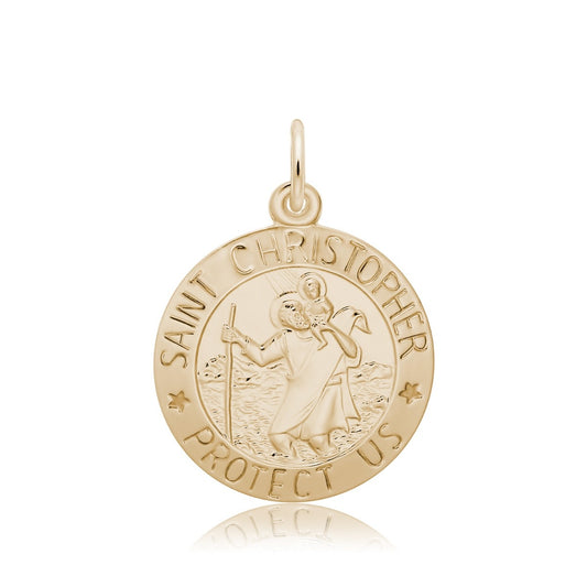 St. Christopher Charm in 14K Yellow Gold