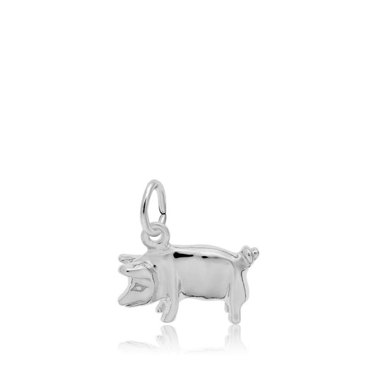 Pig Charm in Sterling Silver