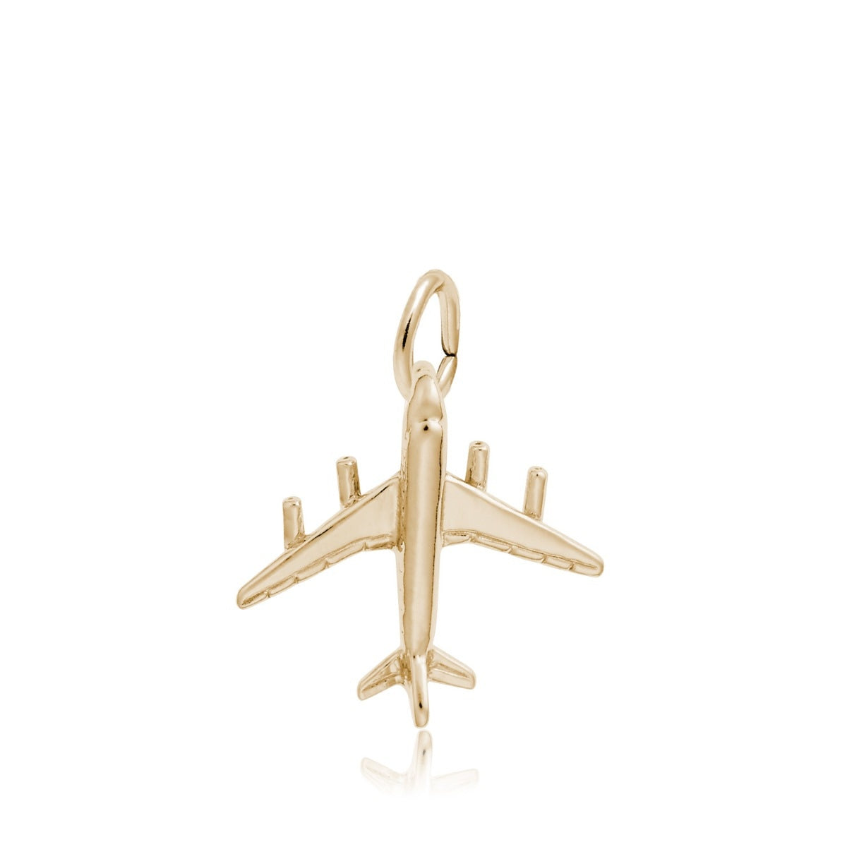 Airplane Charm in 14K Yellow Gold