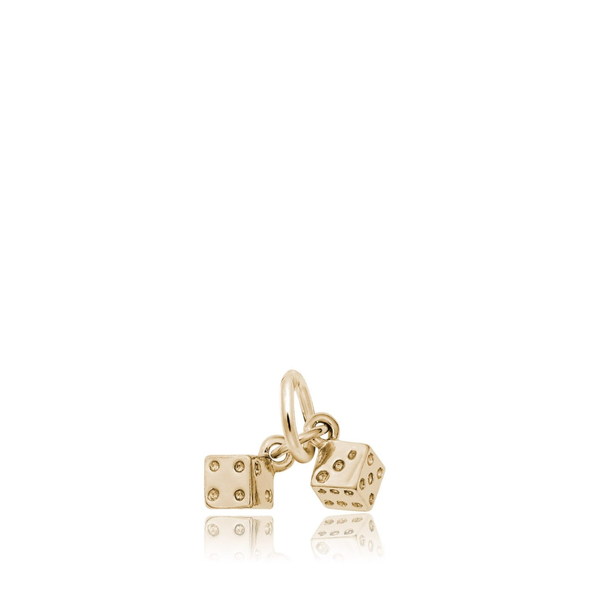Dice Charm in 14K Yellow Gold