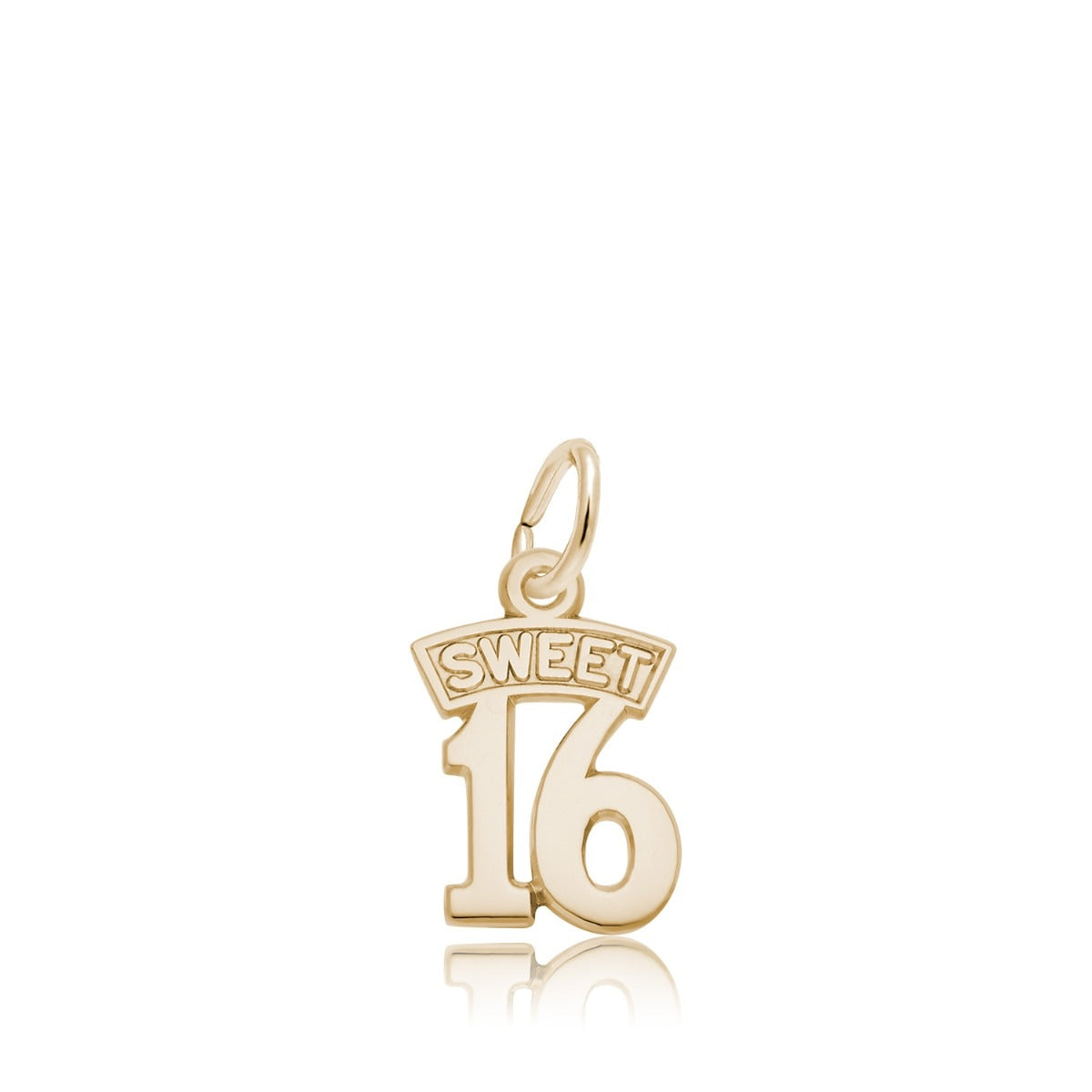 Sweet 16 Charm in 14K Yellow Gold